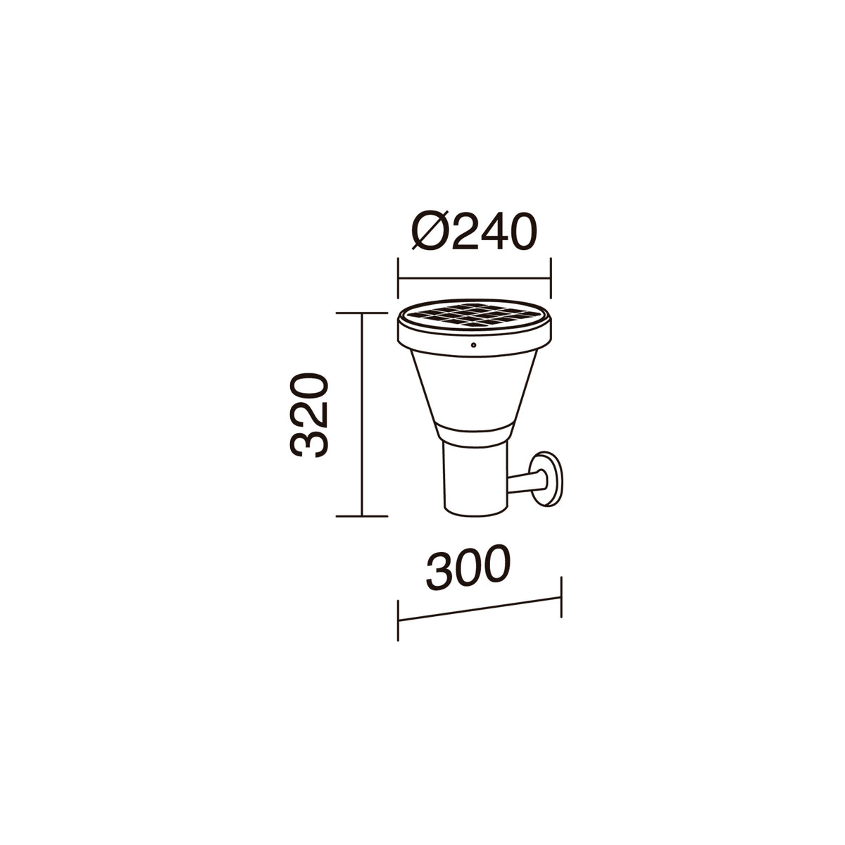 Applique extérieure Ergo solaire IP65, crépuscule noir