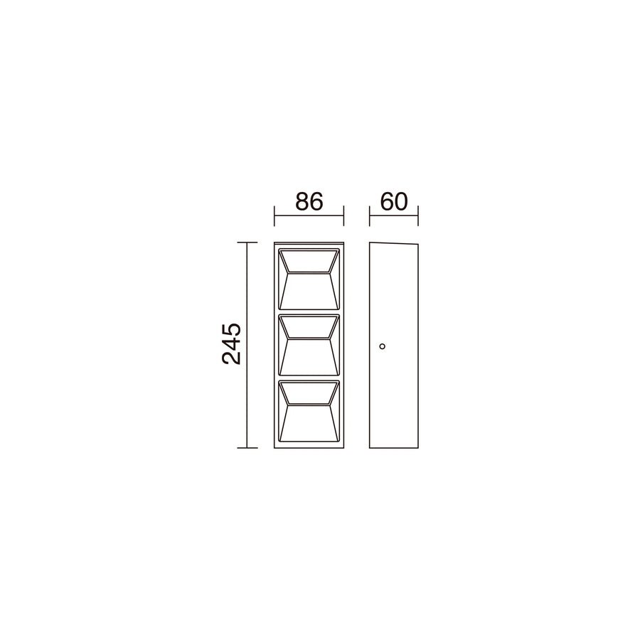 Applique extérieure Flat IP65, anthracite