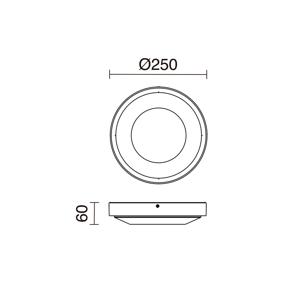 Plafonnier extérieur Floc IP65, 20 W