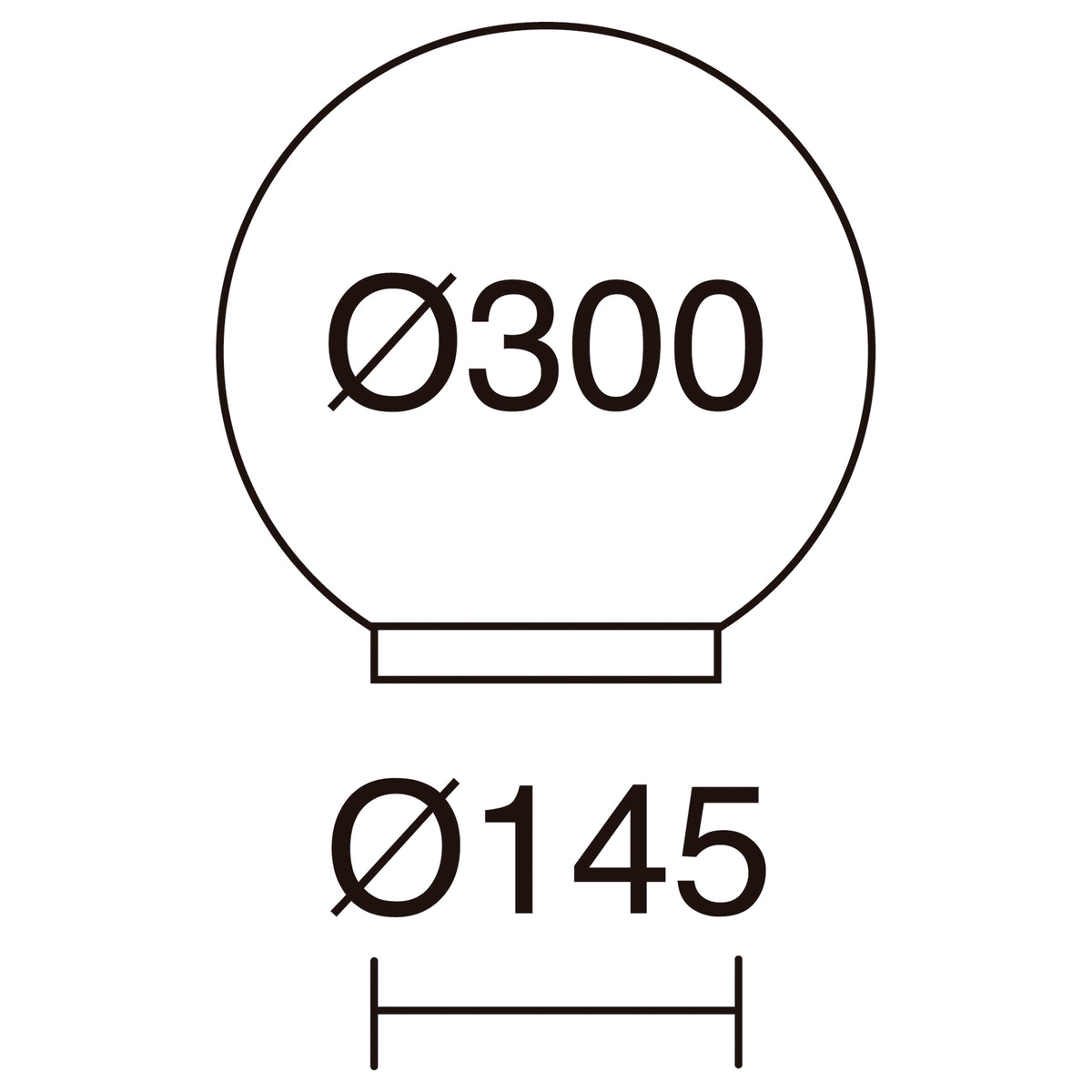 Lampe extérieure Glou grand modèle IP44, noir