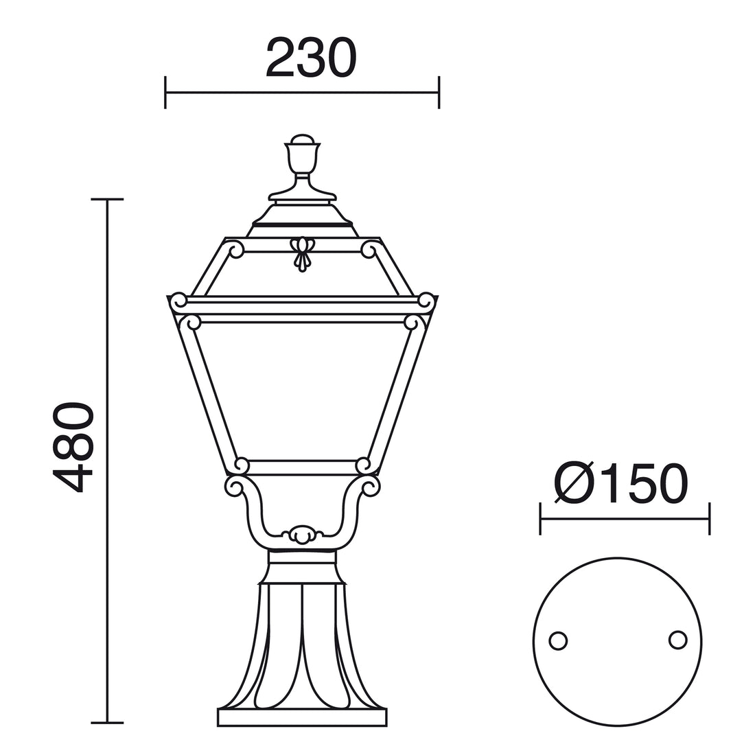 Luminaire extérieur | Indura H 48 cm