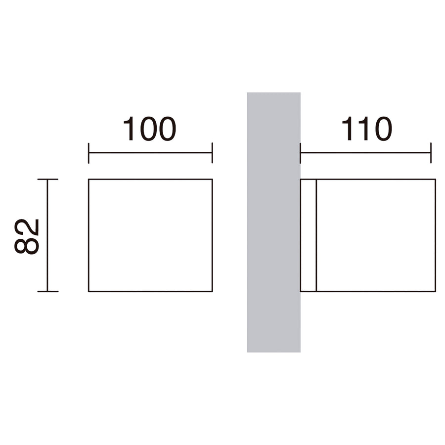 Applique extérieure Isora IP65, L 9,6 cm, LED, 3000 K
