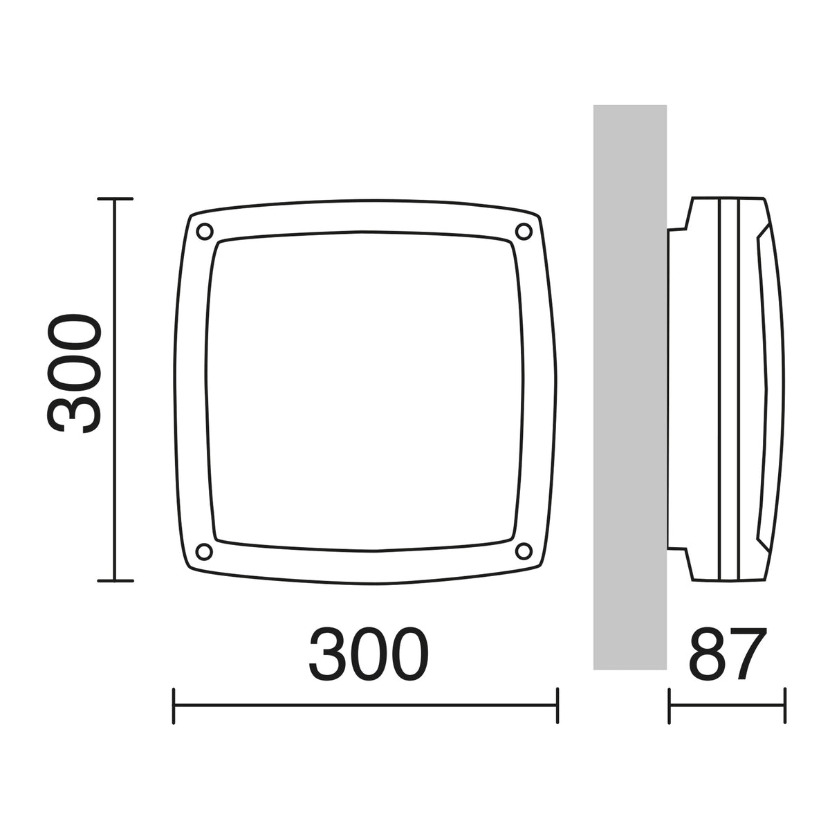 Applique extérieure Kira 2 lumières IP54, anthracite