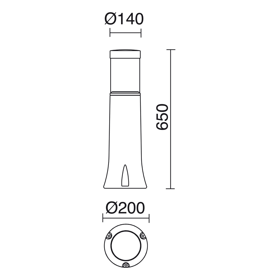 Luminaire extérieur | Mirco Noir H 65 cm