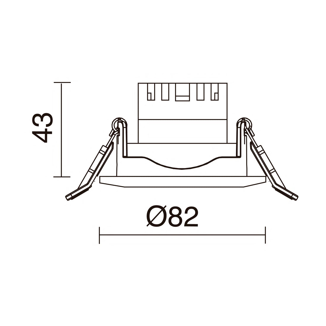 Spot encastrable orientable Nix rond, LED intégrée, variable 1-10 V