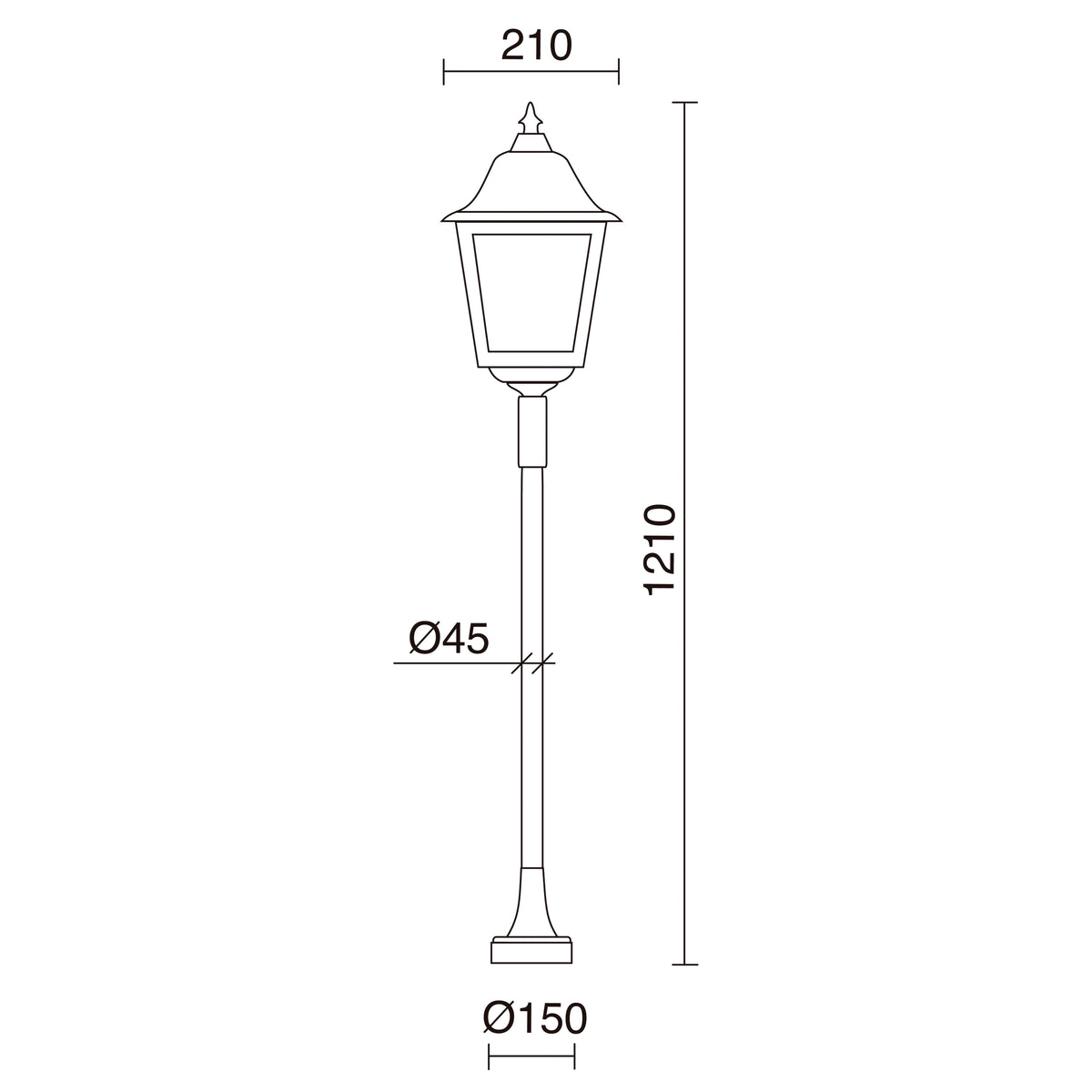 Borne extérieure ROB IP43, H 121 cm