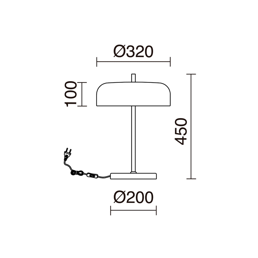 Lampe à poser Taichi 2 lumières, blanc