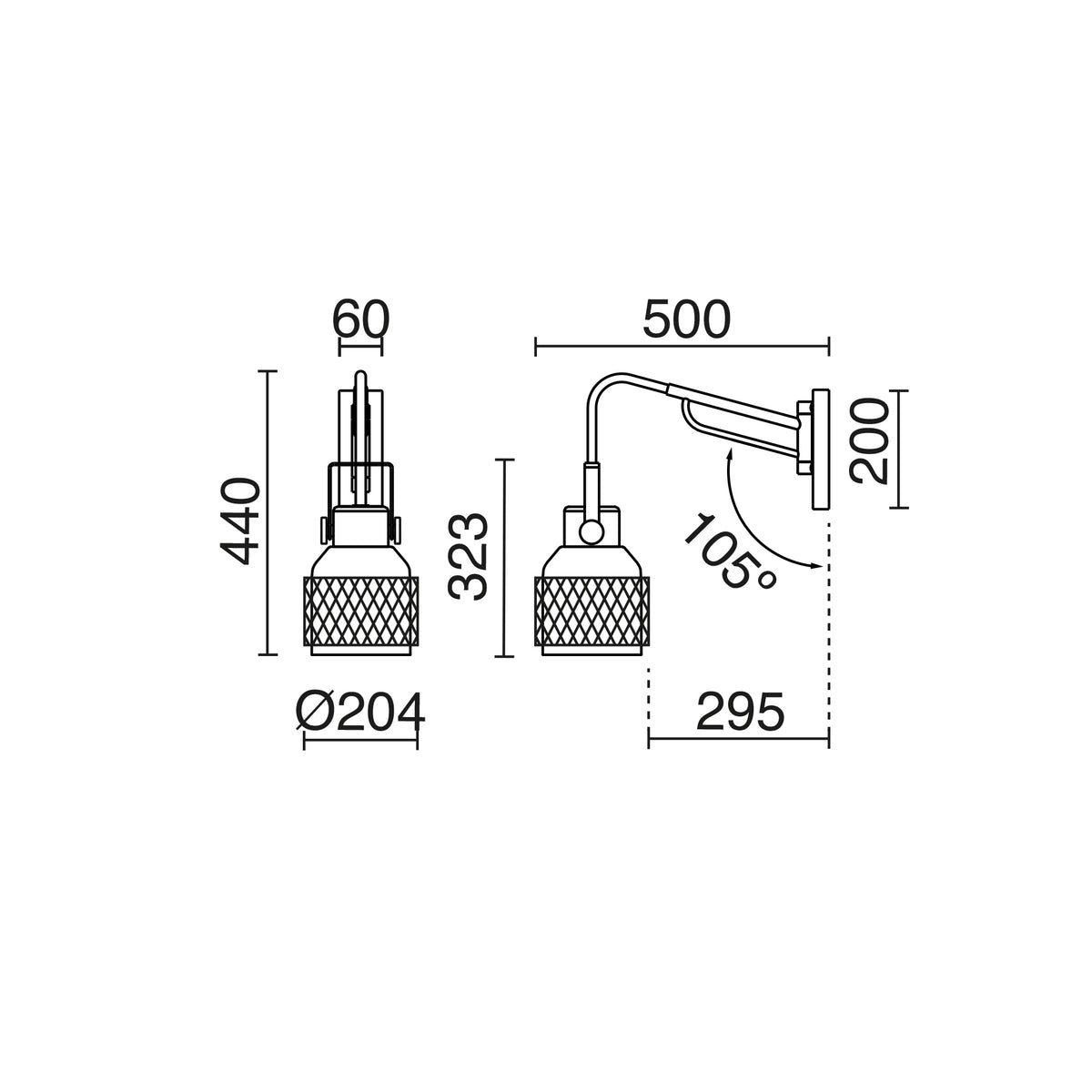 Applique extérieure Tosca, version D
