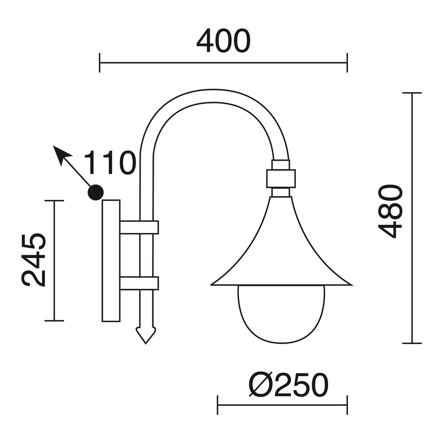 Applique extérieure Trom IP43