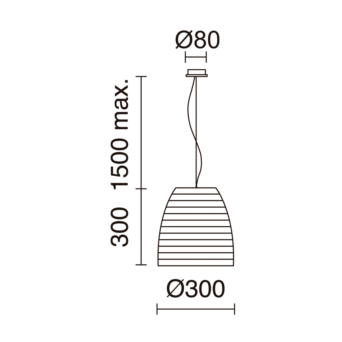Suspension Twist, bois de hêtre, Ø 30 cm