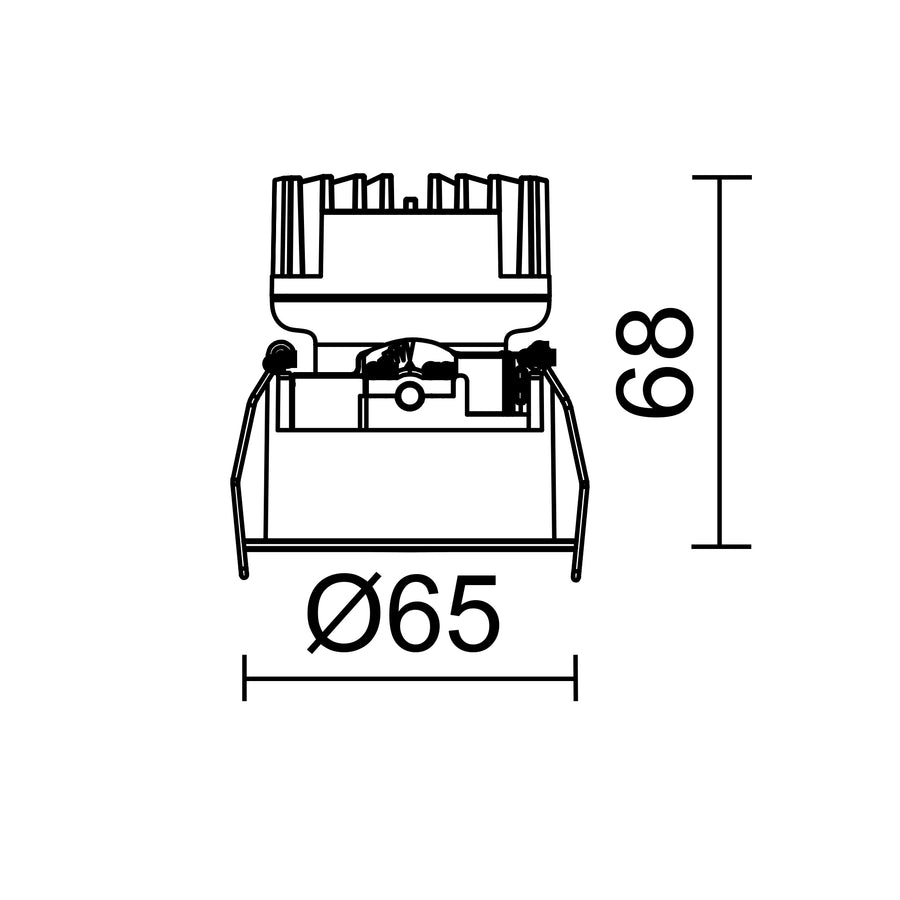Spot encastrable orientable VIP1 Mini rond, LED intégrée, variable 1-10 V