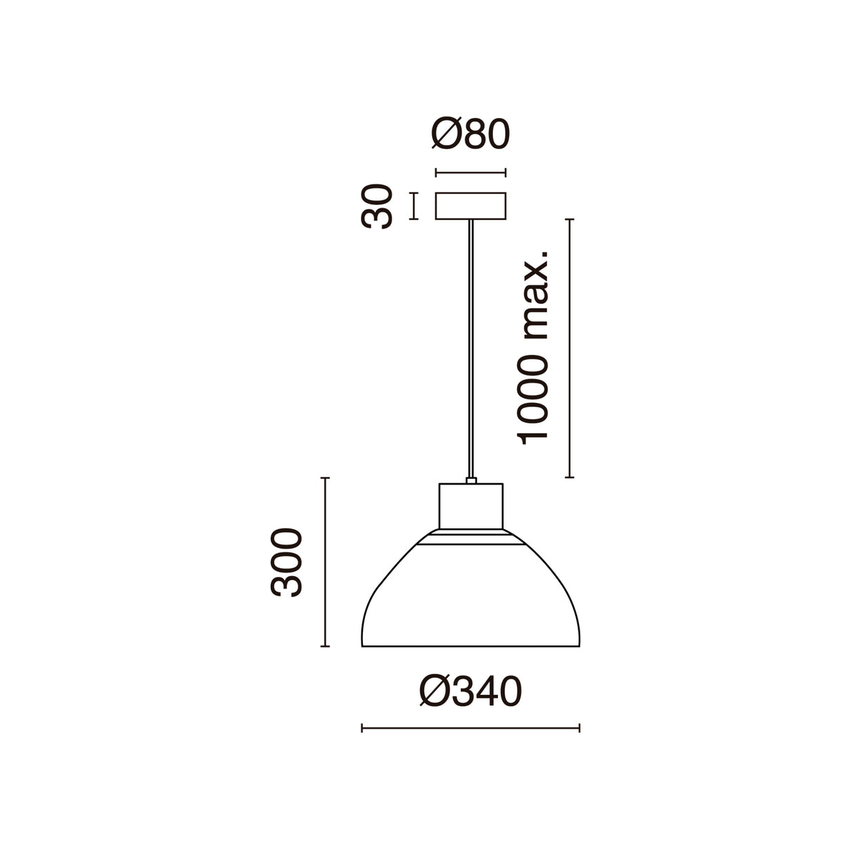 Suspension Valan, blanc