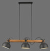 Suspension Cup 2.0 3 lumières noire et bois
