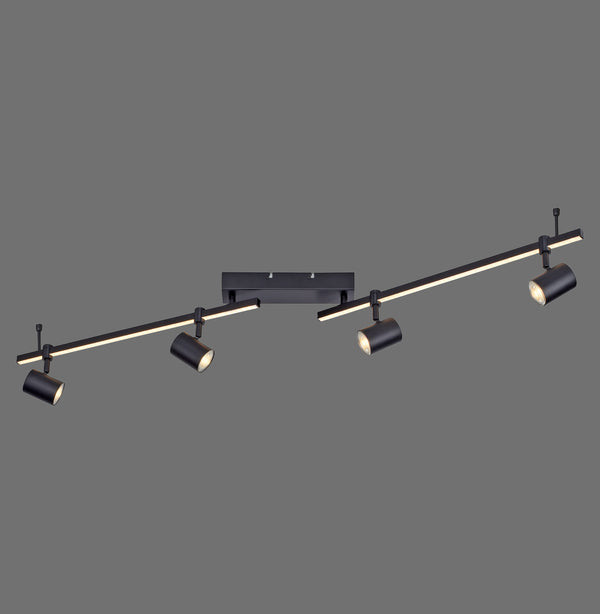 Plafonnier Barik 5 lumières noir
