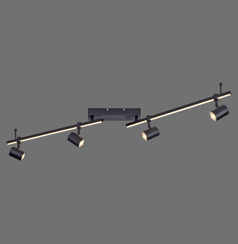 Plafonnier Barik 5 lumières noir