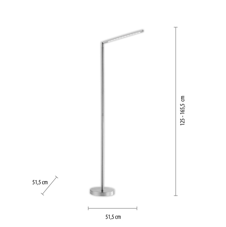 Lampadaire Dawda argenté