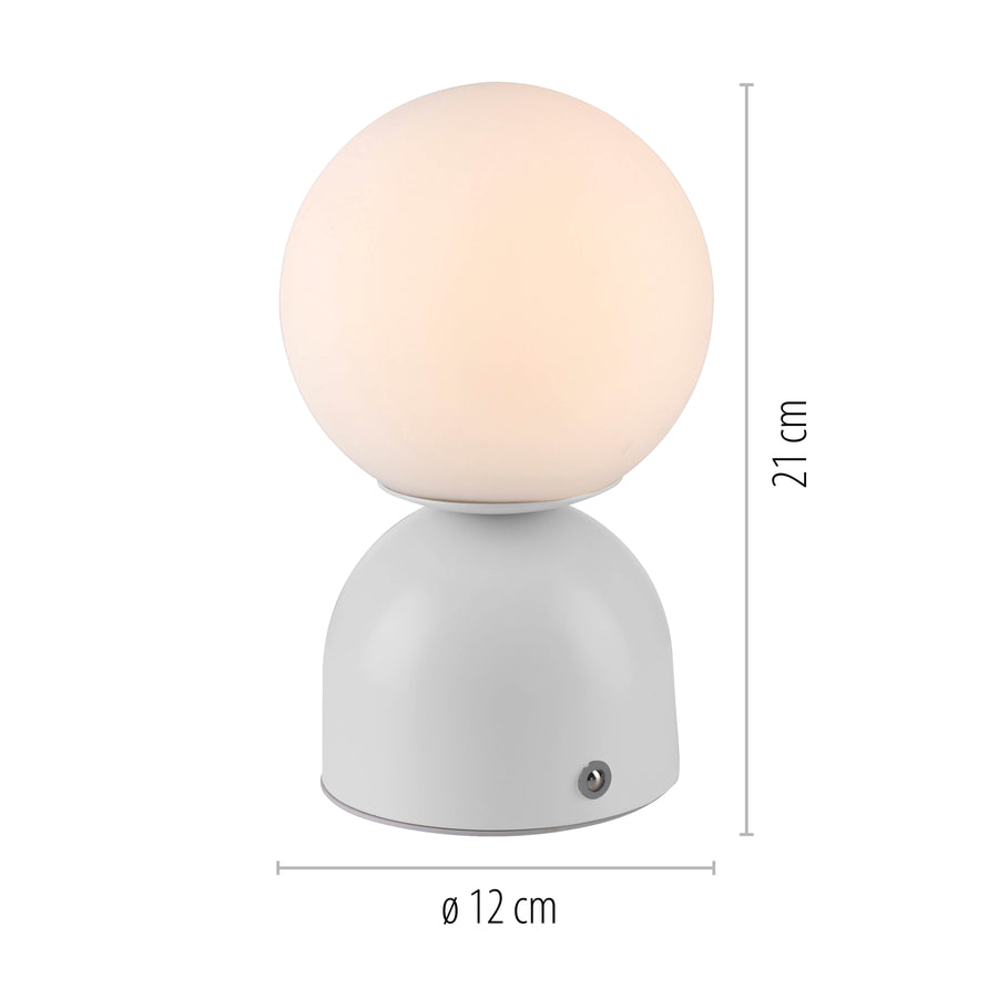 Lampe à poser Rudi blanche