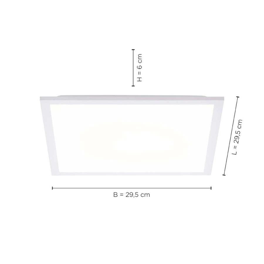 Plafonnier Flat blanc, H 29,5 cm
