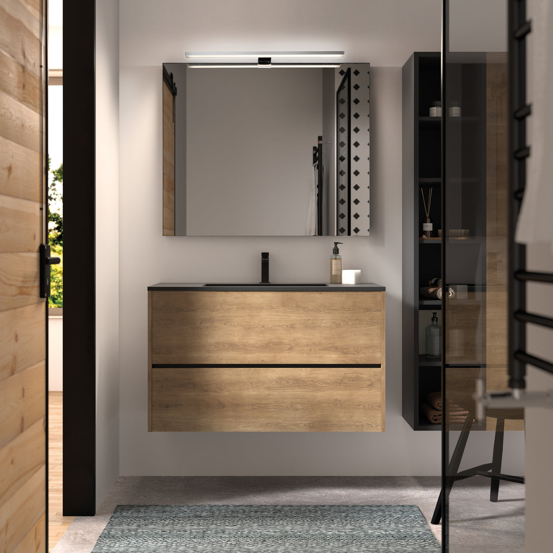Applique murale Blizzard salle de bain, chromé, 8 W