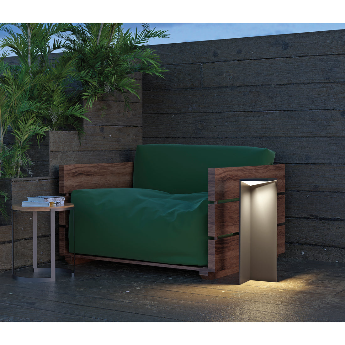Borne extérieure Como solaire IP54, anthracite, H 34 cm