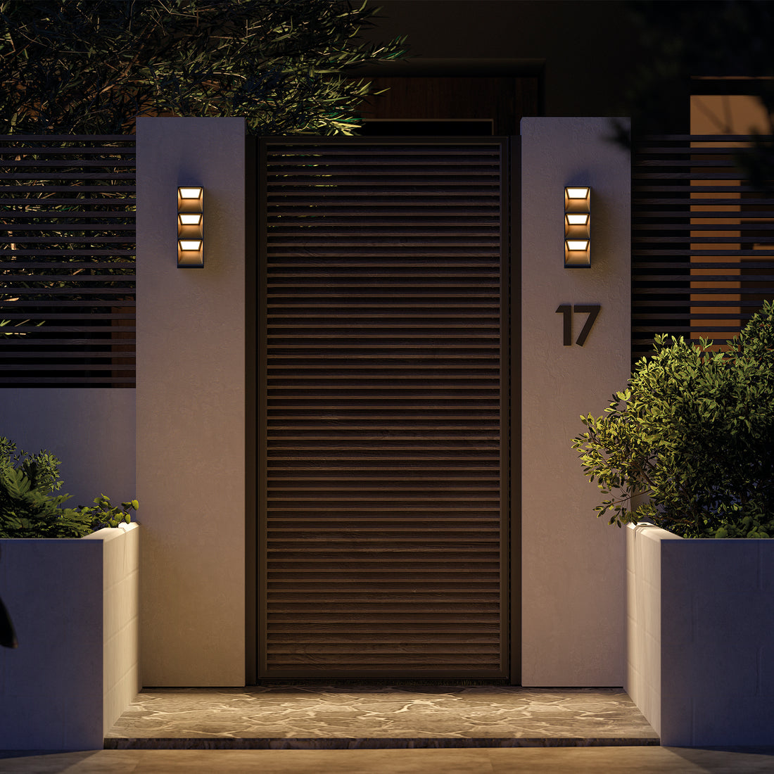 Applique extérieure Flat IP65, anthracite