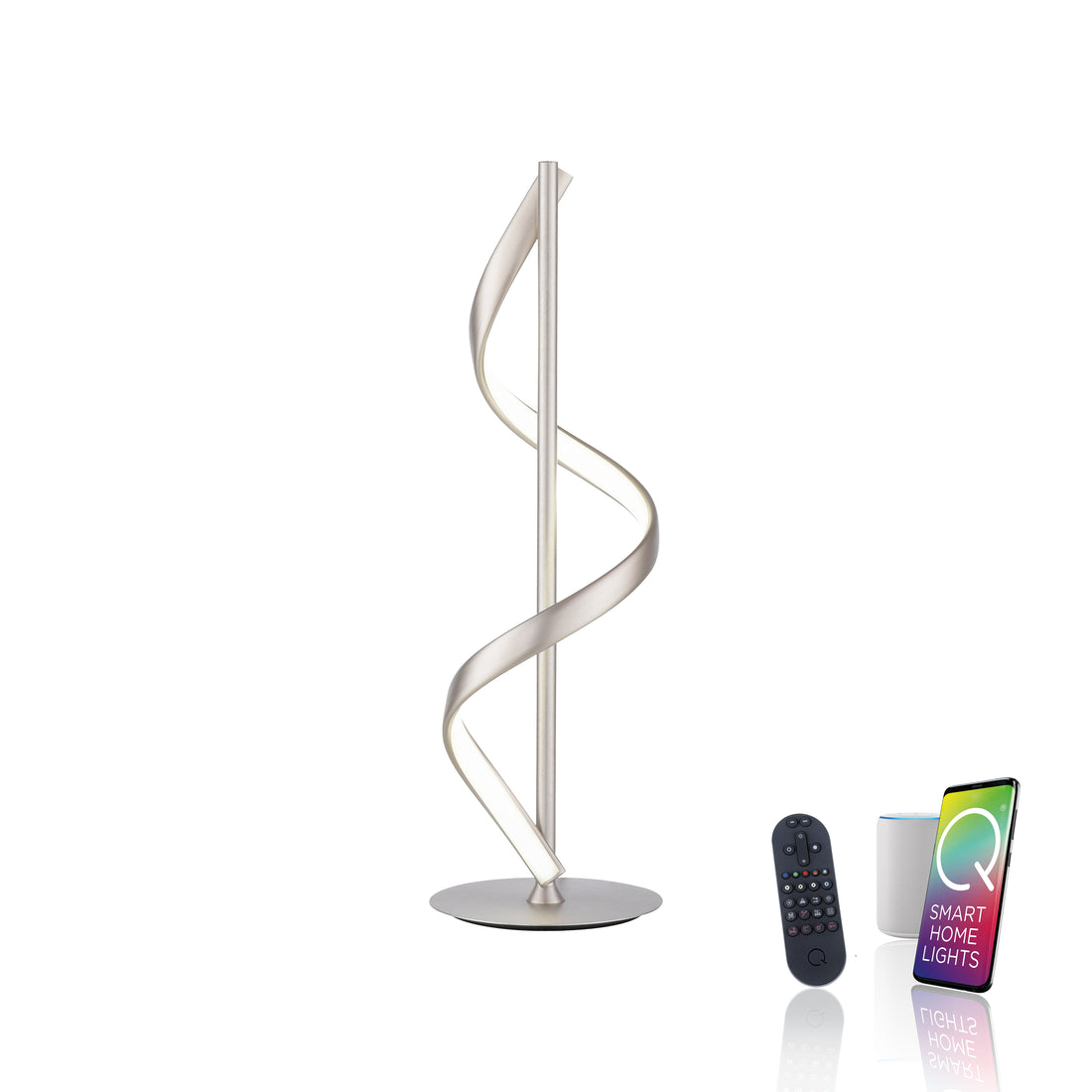 Lampe à poser Q-Swing argentée