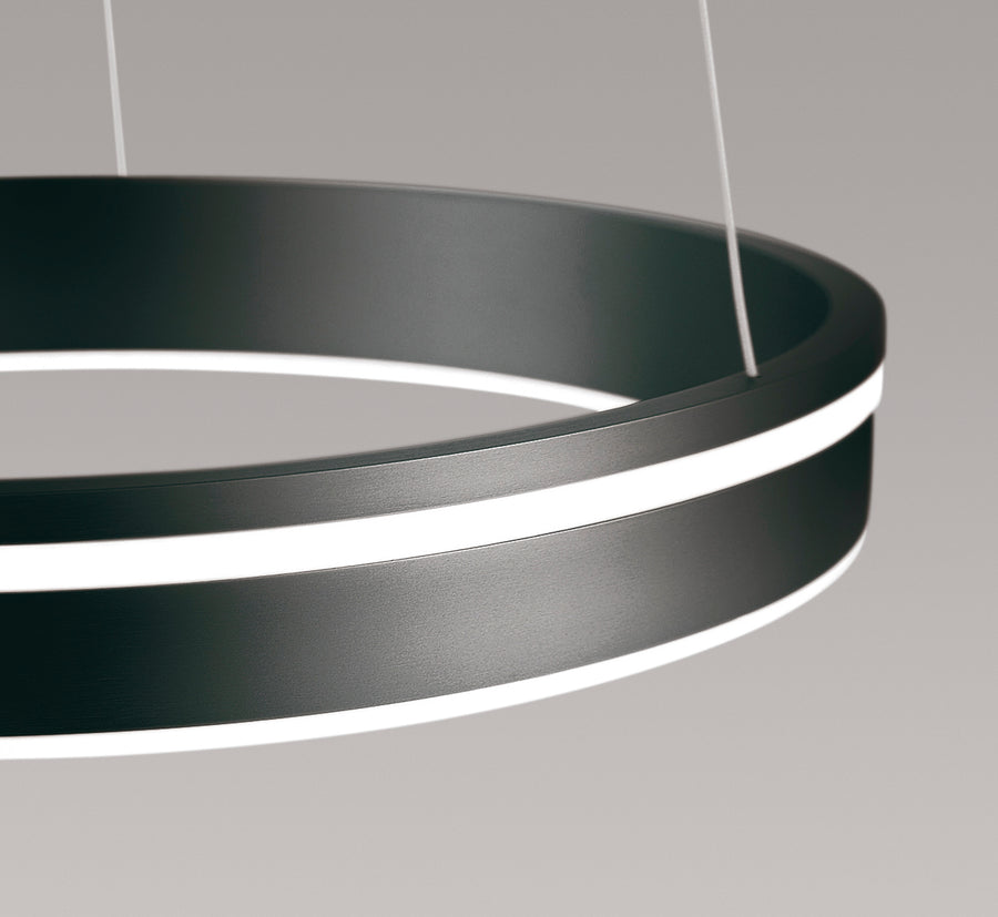 Plafonnier Q-Vito anthracite, L 40 cm
