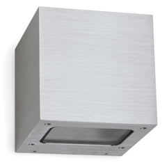 Applique murale Brick 2 lumières up-down, aluminium brossé