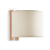 Applique murale Compact, coton beige bois de hêtre