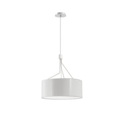 Suspension Diagonal 3 lumières, blanc synthétique