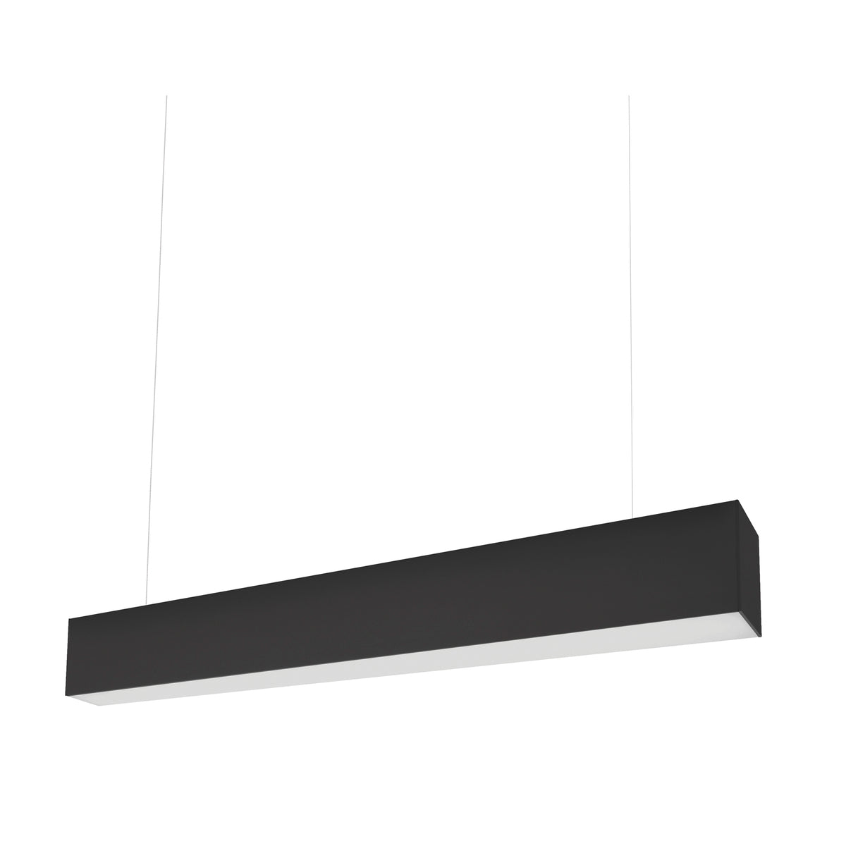 Version noire du bandeau lumineux, présentée en perspective sur fond blanc.