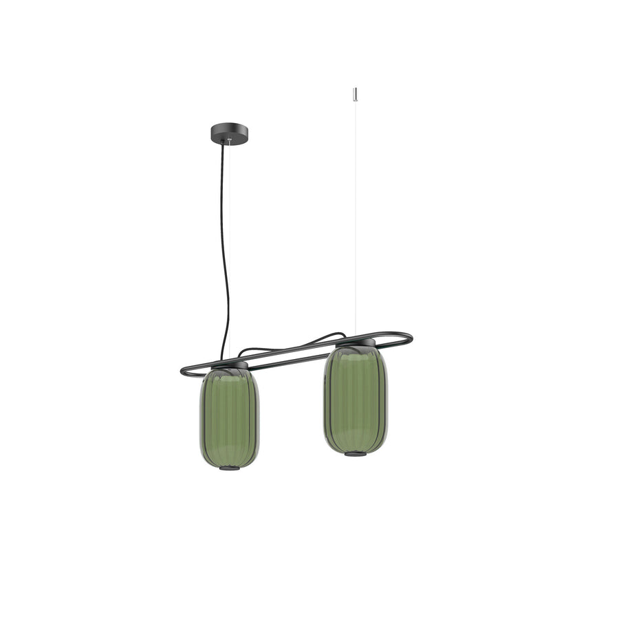 Suspension Krista 2 lumières, H 30 cm