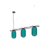 Suspension Krista 3 lumières, noir bleu
