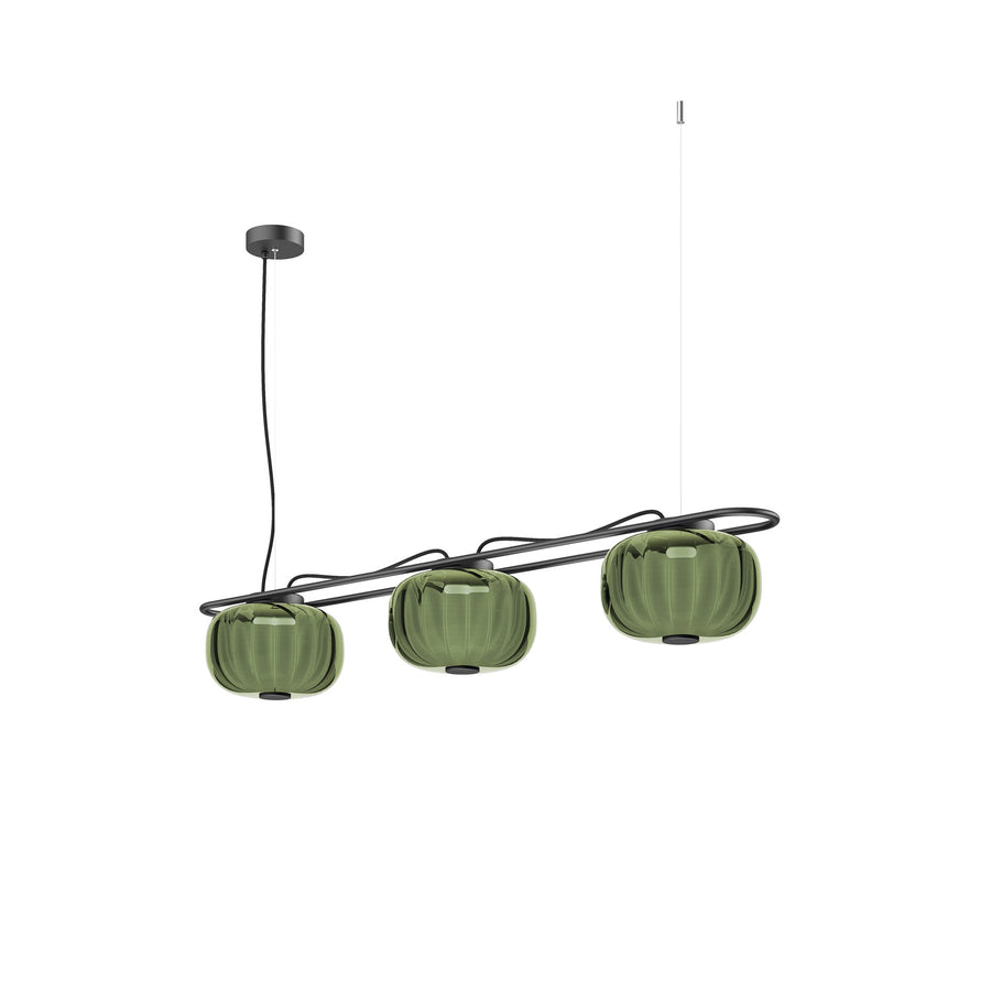 Suspension Krista 3 lumières, H 19 cm