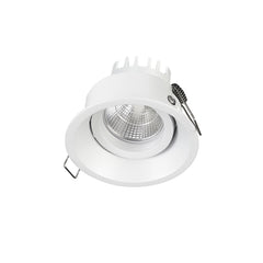 Spot encastrable orientable Leda rond, LED intégrée, variable DALI