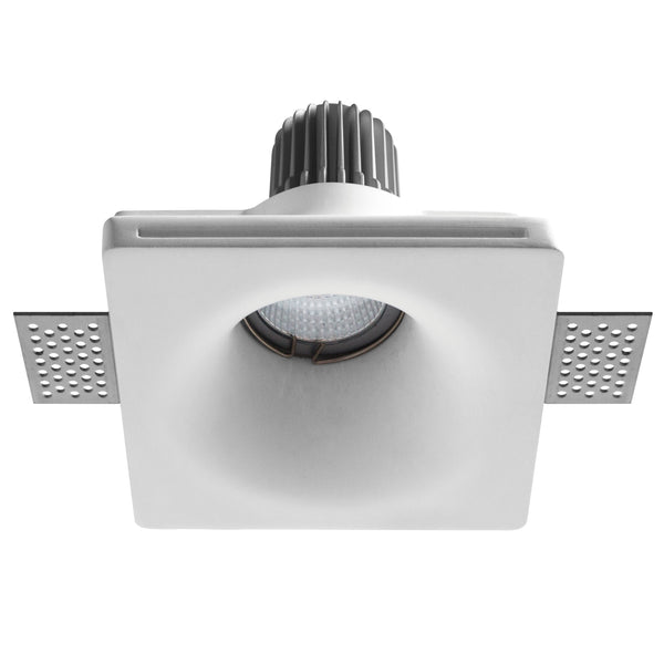 Spot encastrable Len carré, optique ronde, pour ampoule GU10