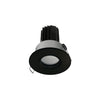 Spot encastrable Palma rond IP65, LED intégrée, finition noire