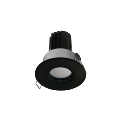 Spot encastrable Palma rond IP65, LED intégrée, finition noire