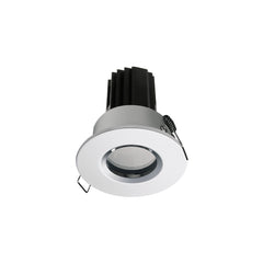 Spot encastrable Palma rond IP65, LED intégrée, finition acier inoxydable