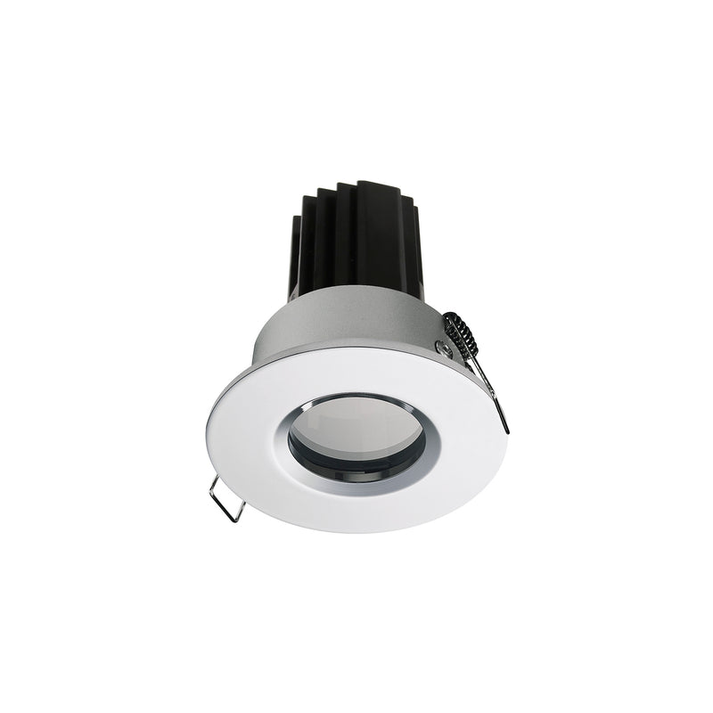 Spot encastrable Palma rond IP65, LED intégrée, finition acier inoxydable