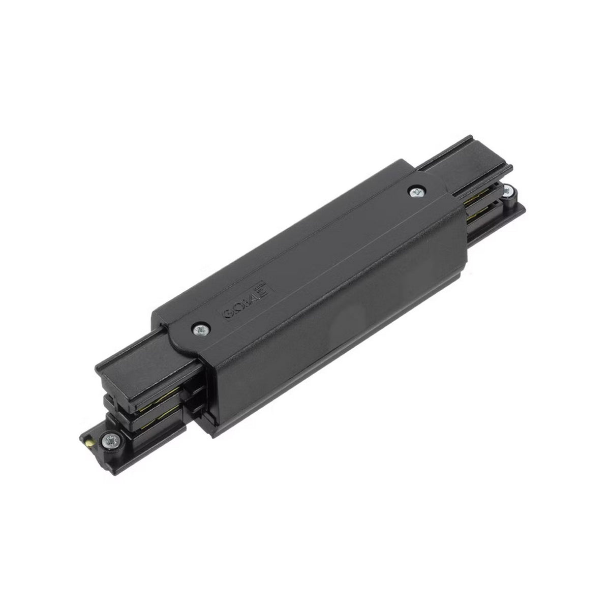 Modèle noir de l'alimentation pour rail triphasé, vue rapprochée du connecteur.