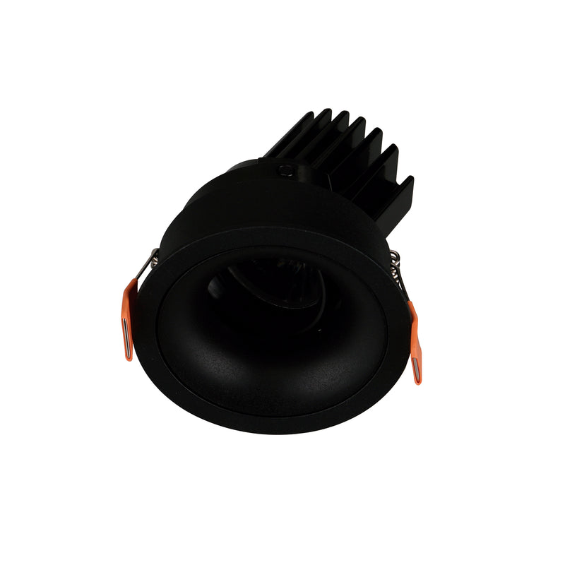 Spot encastrable orientable VIP1 rond bombé, LED intégrée, extérieur noir
