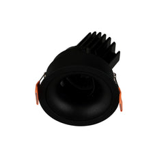 Spot encastrable orientable VIP1 rond bombé, LED intégrée, variable, extérieur noir
