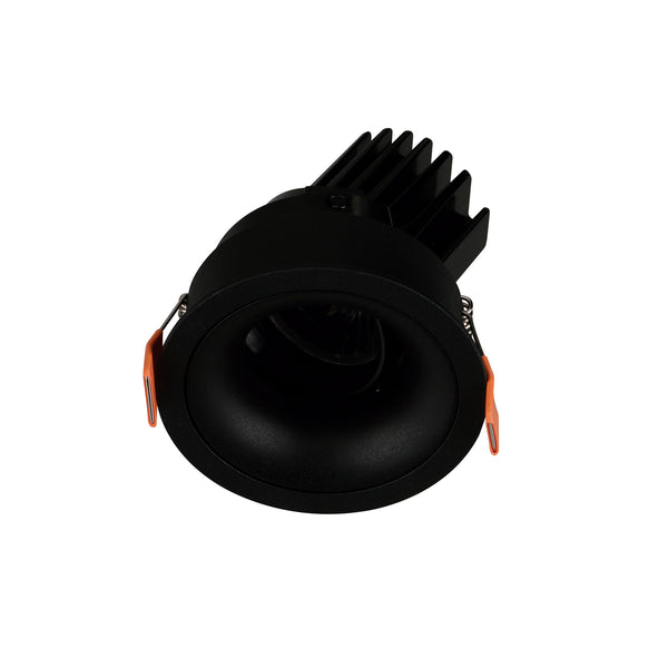 Spot encastrable orientable VIP1 rond bombé, LED intégrée, variable 1-10 V, extérieur noir