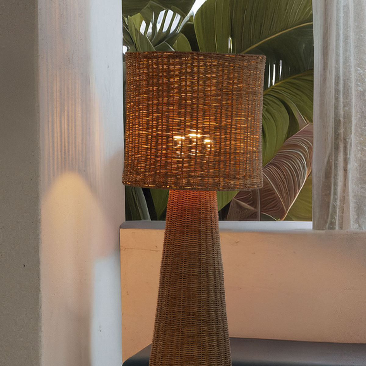 Lampadaire Grace 140 Nature en fibres naturelles