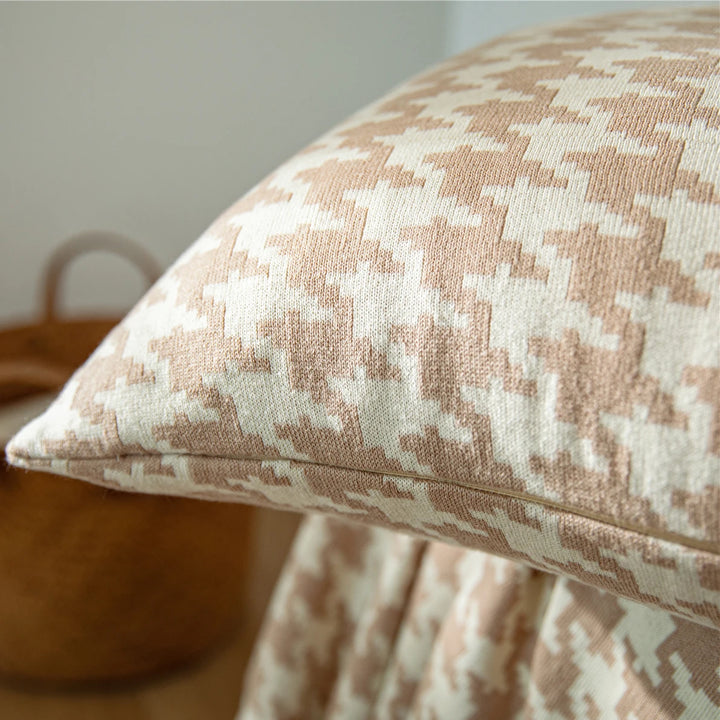 REGINA British Classic Houndstooth Pillowcase Elegant Home Decor Sofa Couch Bed Cushion Cover 45*45 Soft Throw Pillow Cover Case | Designix - Coussin    - https://designix.fr/