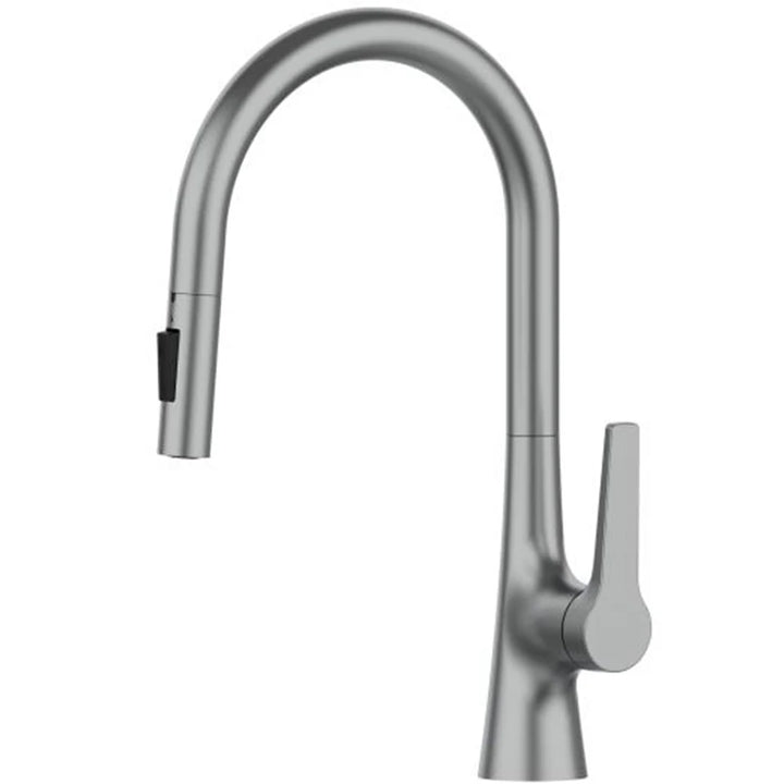 Bagnolux Black Rose Gold Deck Mounted Kitchen Faucet Two Function Single Handle Pull Out Mixer Hot and Cold Water Pull Out Taps | Designix -  Brushed Chrome   - https://designix.fr/