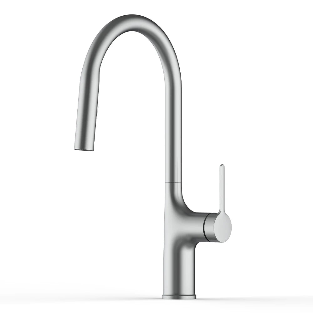 Bagnolux Black Rose Gold Deck Mounted Kitchen Faucet Two Function Single Handle Pull Out Mixer Hot and Cold Water Pull Out Taps | Designix -  Brushed Chrome 1   - https://designix.fr/