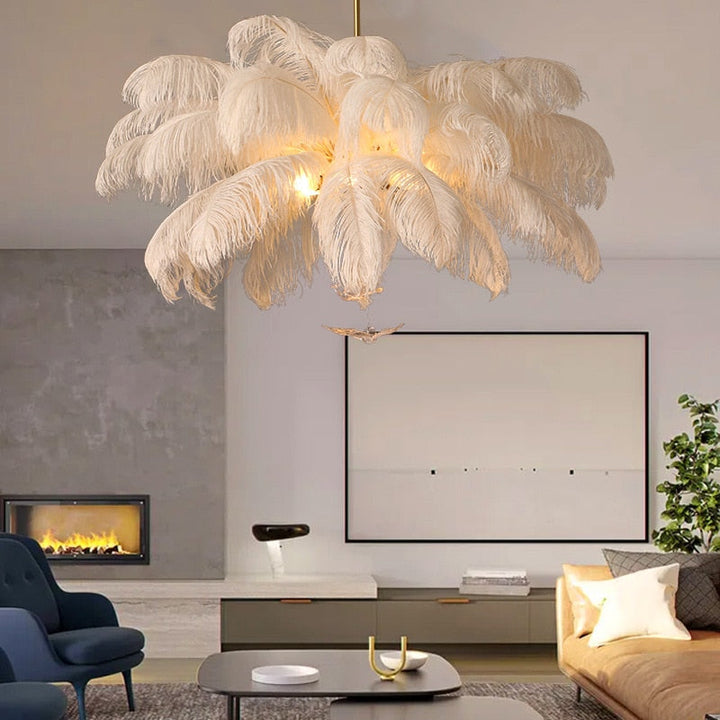 plafonnier-nuage | Designix - Luminaire Plafonnier Blanc/Or 65 cm - https://designix.fr