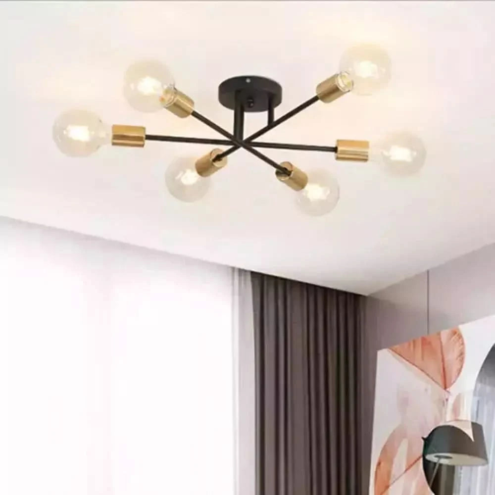 Modern LED Ceiling Lights Iron Industrial LED Ceiling Lamps Minimalist Home Decoration Living Room Dining Room Ceiling LED Lamps | Designix -  Black Gold CHINA  - https://designix.fr